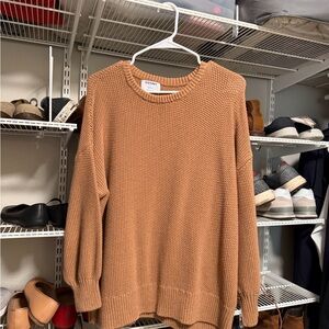 Old Navy Camel Knit Tunic Length Sweater